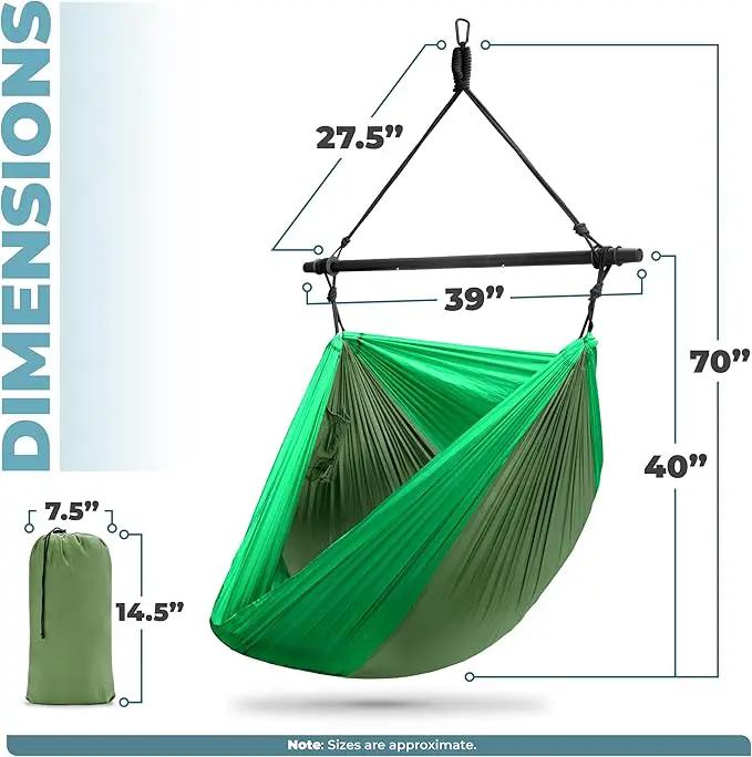Sorbus Hanging Hammock Chair - Tree Pod Sensory Swing - Outdoor Camping Cacoon Chair - Collapsible and Lightweight Swings - Swinging Rocker Chairs for Camp, Travel, Hiking, Tent, Porch (500 lb Max) by GreenHaven Gardens