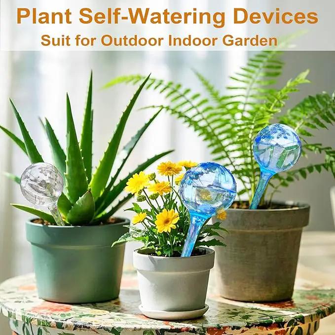 MOONSOUND Self Watering Globes for Plants - 10pcs Automatic Watering Bulbs for Indoor & Outdoor Potted Plants, Vacation Plant Care, Water Conservation Device by GreenHaven Gardens