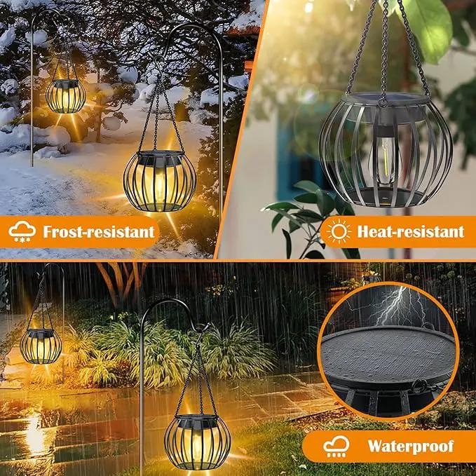 UBright 2 Pack 15" Solar Lights Outdoor Decorative Metal Solar Lanterns Outdoor Waterproof Hanging Lights for Outside Lanterns for Garden Yard Patio by GreenHaven Gardens