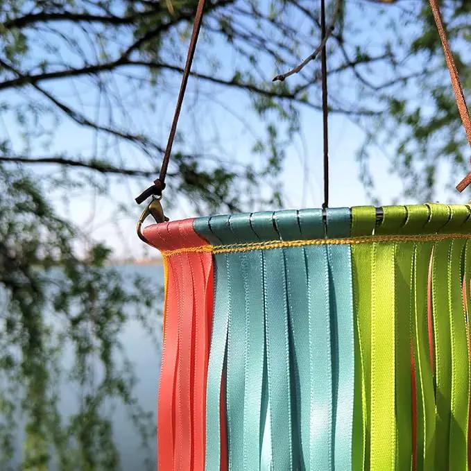 Satin Ribbon Windsock Streamer, Outdoor Decorations for Your Patio, Garden, Yard, Dock and Camper, 41-Inch, WS41-D-HHLL by GreenHaven Gardens