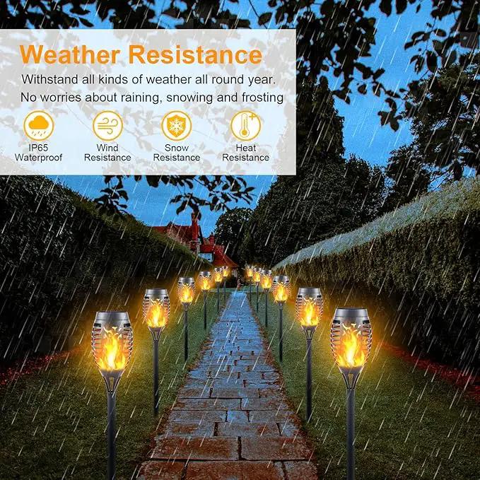 Solar Torch Light with Flickering Flame, Waterproof Solar Lights Outdoor Decorative, Solar Powered Christmas Decoration (1 Pack) by GreenHaven Gardens