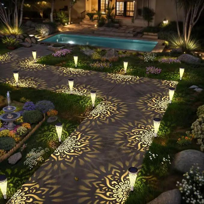 6 Pack Solar Lights Outdoor Garden Decorative Solar Garden Lights with Warm Light Waterproof Solar Pathway Landscape Light for Path Patio Backyard Walkway Yard Decor (White, 6Pcs) by GreenHaven Gardens