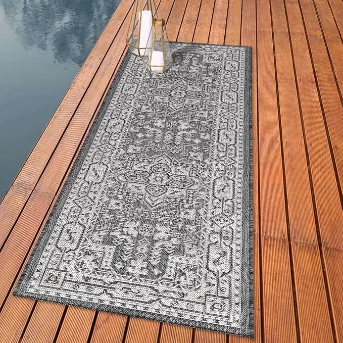 Keen Home Design Terrace Outdoor Runner Rug - 2x6 Washable Indoor/Outdoor Rug for Patio, Kitchen, Balcony, Beach, Garden, Deck and Porch, Size: 2'2"x5'7" by GreenHaven Gardens