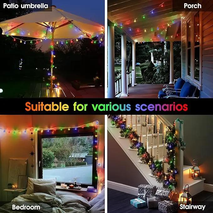 98.4ft 300LED Globe String Lights Outdoor,Crystal Fairy Light IP44 Waterproof Outdoor Hanging Decorative Lights for Home Tent Patio Garden Party Wedding Decor by GreenHaven Gardens