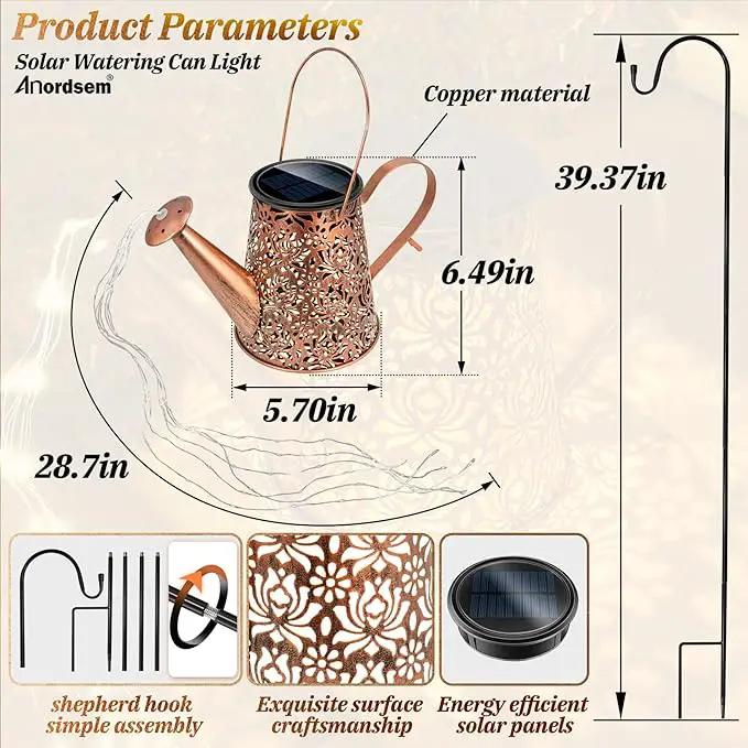 Watering Can Light Solar Powered: Garden Lights Waterproof Outdoor Yard Decoration - Flower Lanterns Hanging Patio Proch Pathway Decor - Gardening Birthday Gifts for Women Mom Wife Grandma by GreenHaven Gardens
