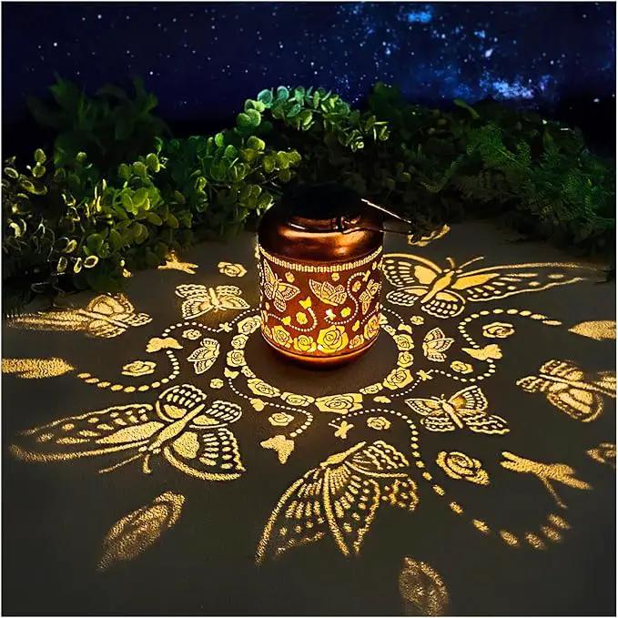 Butterfly Solar Lanterns Outdoor Waterproof Hanging Solar Lights Butterfly Gifts for Women Men Metal Decorative LED Butterflies Lanterns for Yard, Patio, Lawn, Tabletop, Landscape Pathway Garden Decor by GreenHaven Gardens