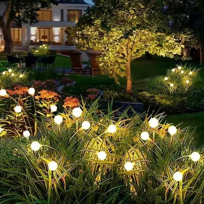 Aogist Solar Garden Lights Outdoor Waterproof,4 Packs 40 LED,Sway by Wind, Yard Patio Pathway Decoration, High Flexibility Iron Wire & Heavy Bulb Base,Warm White by GreenHaven Gardens