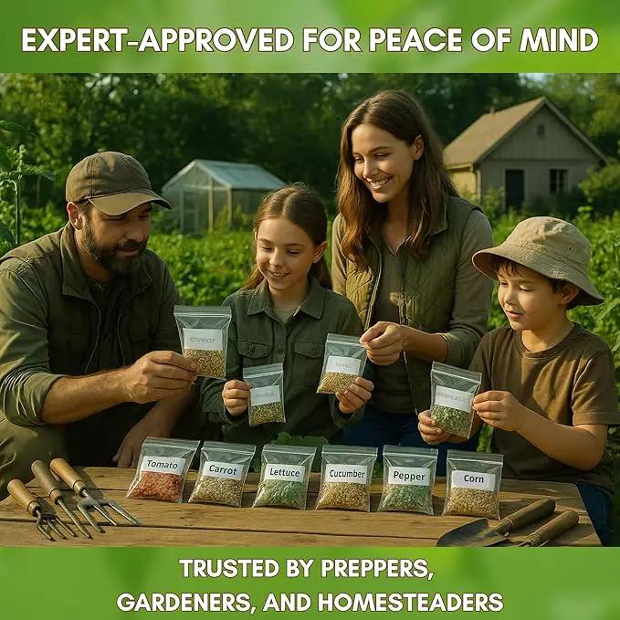 Garden Seeds Vegetable Variety Pack for Planting - Grow 125 Varieties of Heirloom Non GMO Quick Sprouting Veggies - Premium Seed Vault by Victory Gardens by GreenHaven Gardens