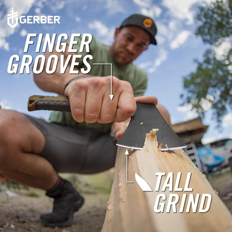 Gerber Gear Pack Hatchet - 3.5" Steel Blade Axe with Full Tang - Survival, Bushcraft and Camping Gear - with Mountable Nylon Sheath by GreenHaven Gardens