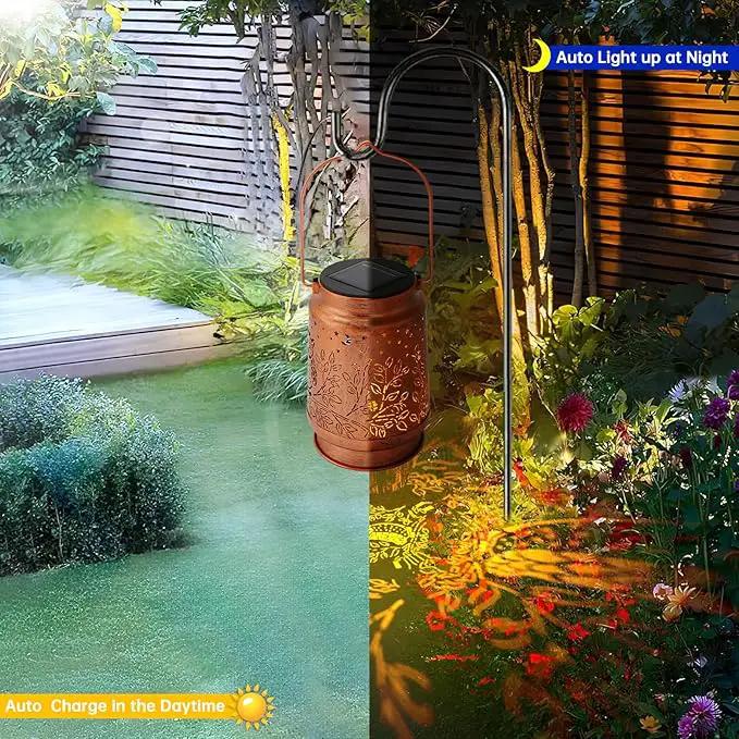 Outdoor Solar Lanterns Waterproof - Metal Hanging Solar Lights Outdoor Decorative, Solar Powered Lamp for Patio Yard Garden Decor, Christmas Birthday Gifts for Women Mom (4 Pack, Owl Shape) by GreenHaven Gardens