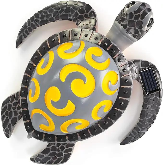 VP Home Tribal Sea Turtle Solar Powered Outdoor Decor Garden Light with LED Glowing Shell Great Addition for Your Garden, Decorations for Outside Patio Lawn Yard by GreenHaven Gardens