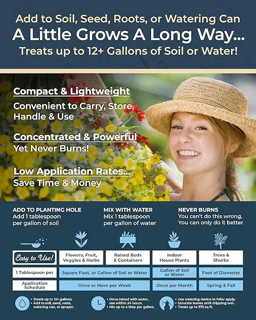 Organic Plant Magic - Truly Organic™ Easy to Use Soluble Plant Food Shaker: All-Purpose Fertilizer Concentrate for All Flower Vegetable Herb Fruit Tree Indoor Garden & House Plants [One 3 oz Shaker] by GreenHaven Gardens