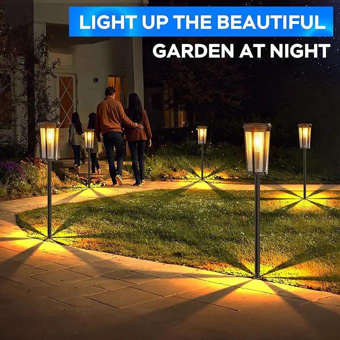 Solar Lights Outdoor 8 Pack Solar Garden Light for Patio IP65 Waterproof Bright Pathway Lights Outdoor Solars Powered Landscape Lighting for Yard Patio Walkway Driveway Pathway (Warm Light) by GreenHaven Gardens