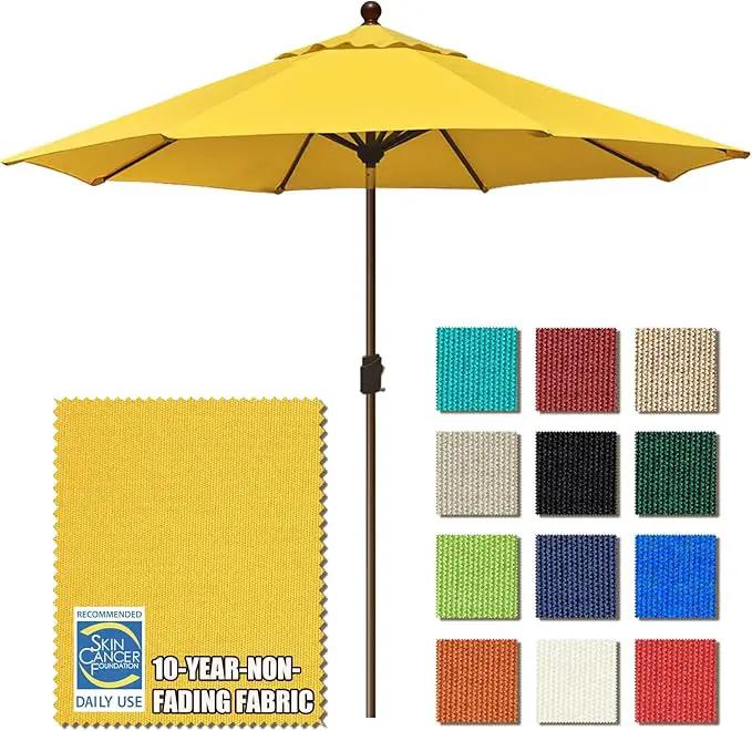 EliteShade USA 10-Year-Non-Fading 10Ft Market Umbrella Patio Umbrella Outdoor Table Umbrella with Ventilation, Sunflower Yellow by GreenHaven Gardens