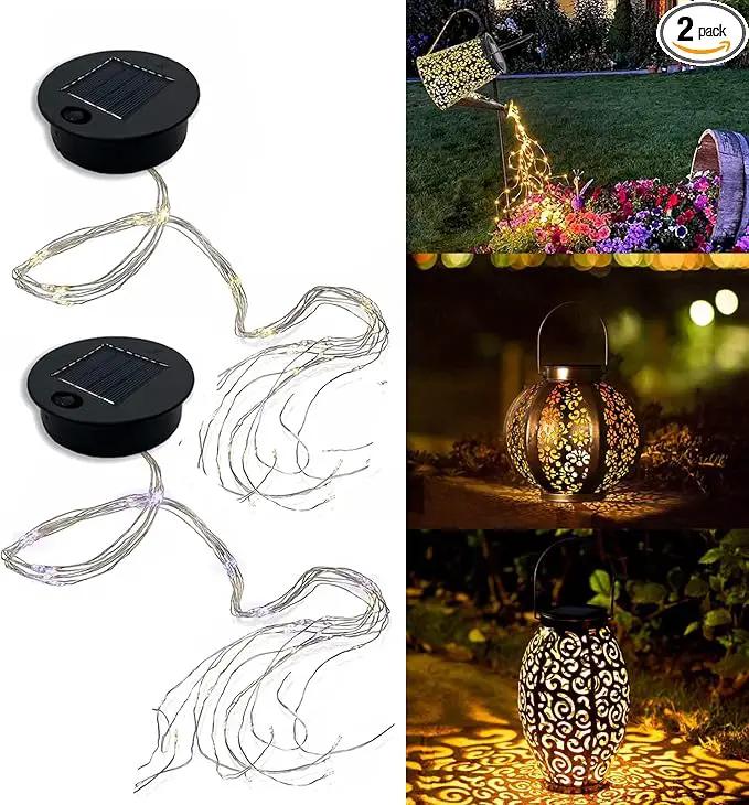 Solar Watering Can Lights Hanging Kettle Lantern Light - Waterproof Garden Decor Metal Retro Lamp for Outdoor Table Patio Lawn Yard Pathway with Hook by GreenHaven Gardens