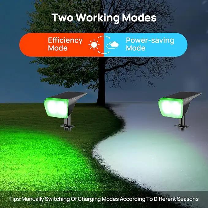 Consciot Solar Spot Lights Outdoor, 30 LED Waterproof Color Changing Solar Spotlight, 2 in 1 Adjustable Wall Lights, 10 Colors, Dusk-to-Dawn Solar Landscape Spotlights for Garden Yard Walkway, 4 Pack by GreenHaven Gardens