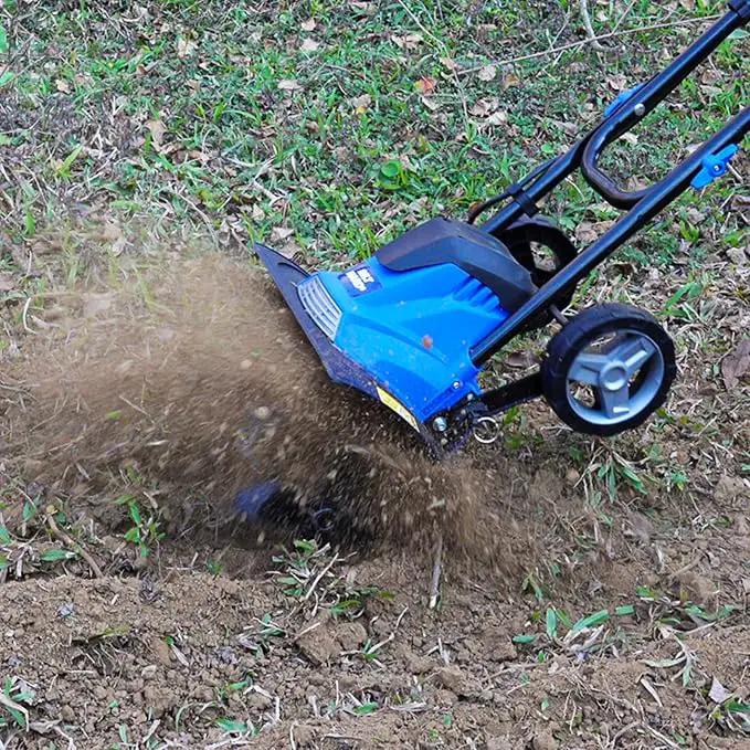 BILT HARD 14" 10Amp Electric Garden Tiller | 4 Steel Tines Tiller Cultivator with Foldable Handle & Adjustable Wheels for Soil Cultivation, Weeding, Portable Gardening by GreenHaven Gardens