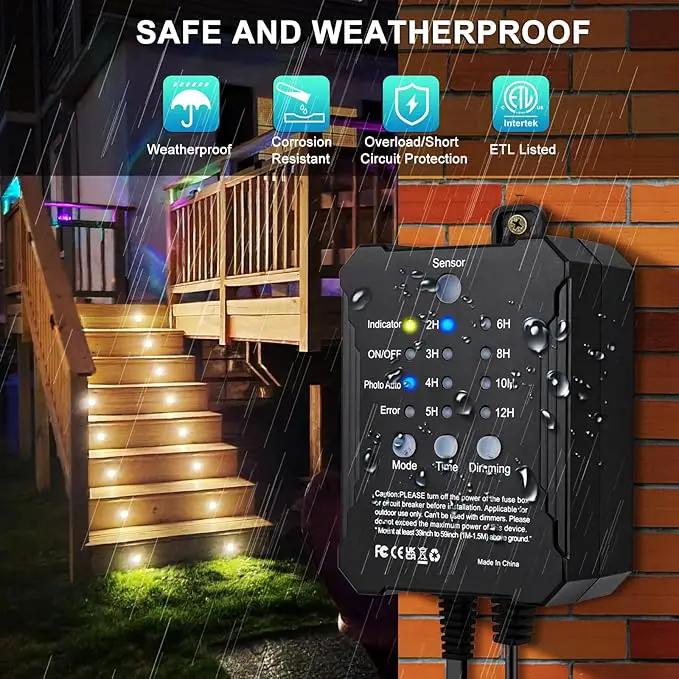 SMY Lighting Dimmable LED Deck Lights with Timer and Photocell Sensor and Protecting Shell φ32mm,20Pack Outdoor LED Smart Deck Lighting IP67 Waterproof for Garden,Yard Stair, Patio, Floor Decoration by GreenHaven Gardens