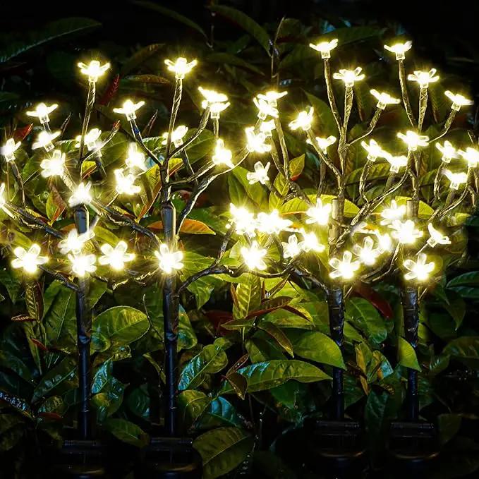 Solar Garden Lights Decorative, Solar Outdoor Lights Waterproof 4Pack, 80Led Solar Flowers Garden Decor, Outdoor Solar Lights for Yard,Pathway,Lawn,Solar Garden Decorations by GreenHaven Gardens