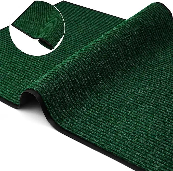 Profile Rubber Door Mat, 60x35inch, Heavy Duty, Entrance Doormat, Indoor and Outdoor, Waterproof, Easy Clean Shoe Scraper, Home Rug Welcome Mats for Entryway, Patio, Porch, Green by GreenHaven Gardens