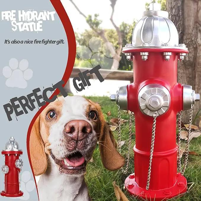Dog Fire Hydrant Pee Post, Puppy Pee Post Training Statue, Indoor Outdoor Fire Hydrant Decor Figurines for Yard Art Garden Lawn, Gift for Fireman (14.5 inch) by GreenHaven Gardens