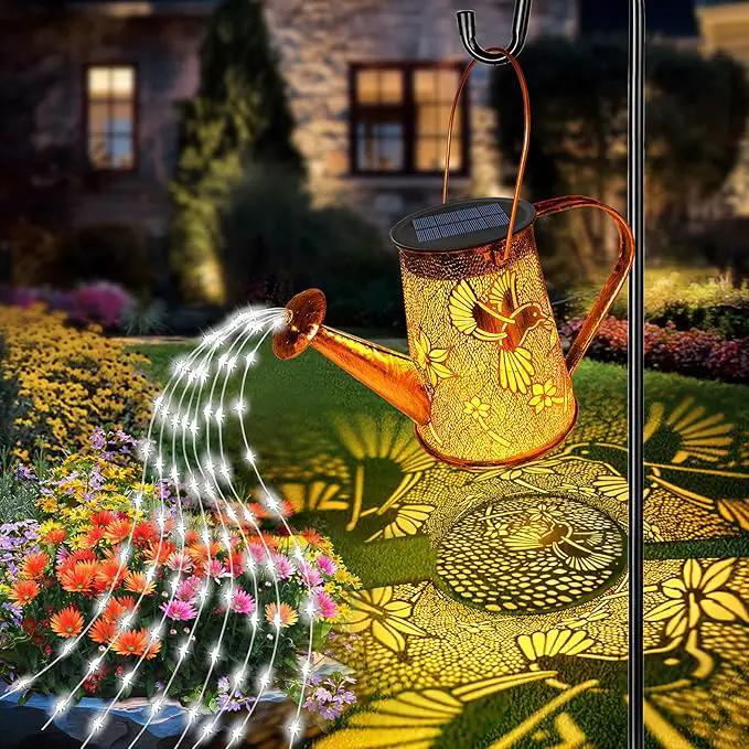 Solar Watering Can Lights, Hummingbird Christmas Gifts for Women Mom Grandma Birthday, Waterproof Outdoor Garden Decor Large Hanging Solar Lanterns Garden Lights for Patio Porch Yard Flowerbed Pathway by GreenHaven Gardens
