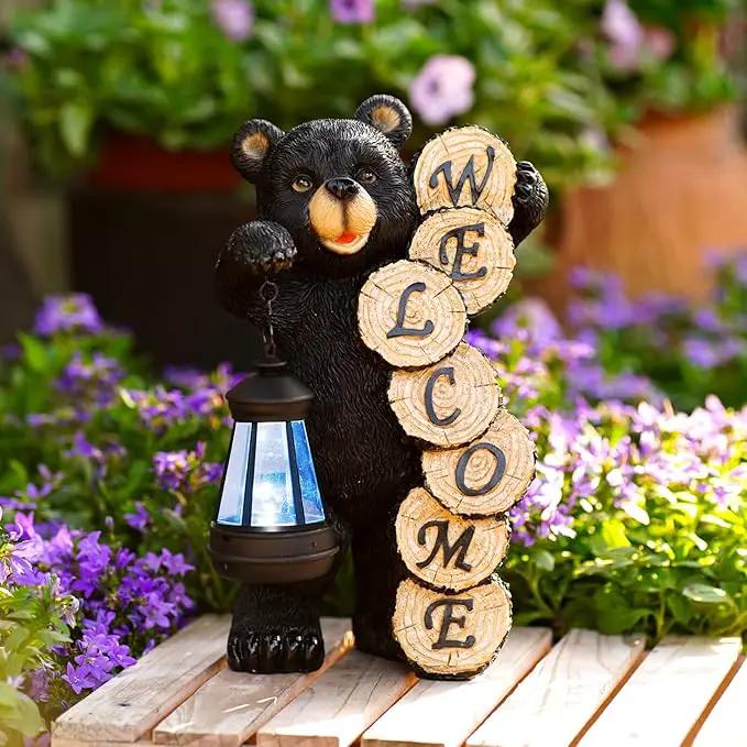 Solar Garden Decor Statues Figurine: Garden Art for Patio Balcony Yard Lawn - Unique Christmas Birthdays Gifts for Mom Grandma Women Wife Sister by GreenHaven Gardens