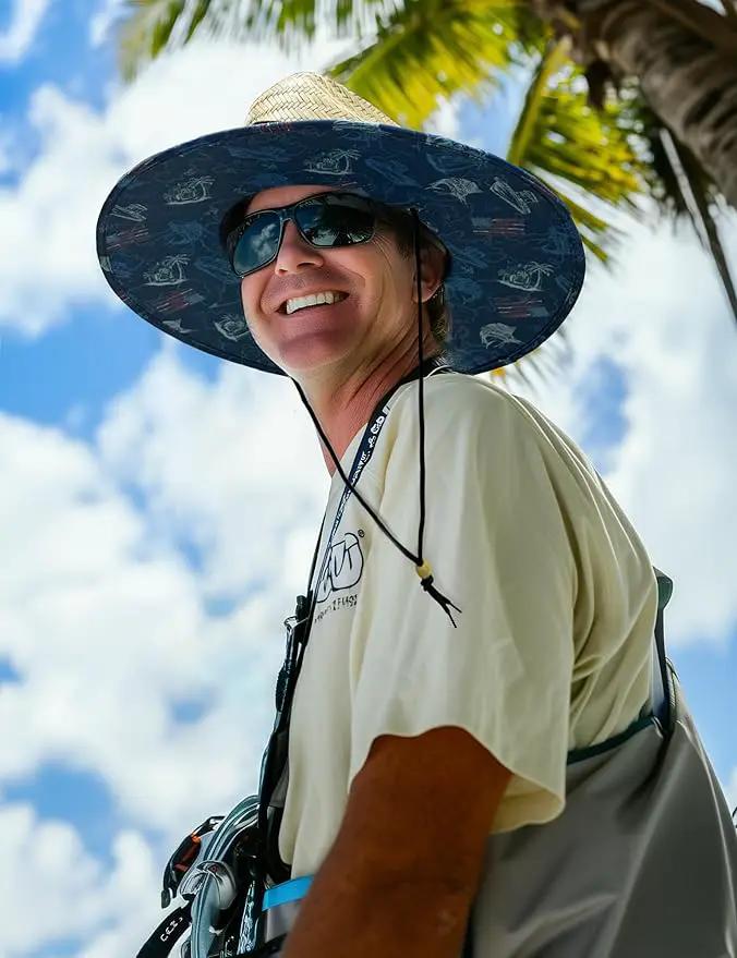 Palmyth Straw Hat for Men & Women Sun Hats, Beach Hat, Fishing Hat Wide Brim UPF 50+ Sun Protection by GreenHaven Gardens
