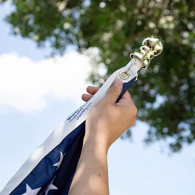 Grace Alley Flag Pole: 6 Foot Tangle Free Spinning Flag Pole. Residential or Commercial Flag Pole. Wind Resistant/Rust Free. (White) by GreenHaven Gardens