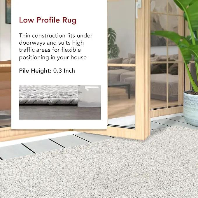 nuLOOM 2' x 8' Solid Hand Braided Indoor/Outdoor Area Rug, Pet-Friendly, High Traffic, Weather Resistant, for Patio, Balcony, Bedroom, Living, Dining Room, Wynn Ivory by GreenHaven Gardens