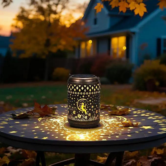Solar Lanterns Outdoor Hanging Waterproof,2Pack Fairy Garden Decor Gifts for Women Mom, Solar Lights Metal Fall Decoration Outside for Yard, Patio,Garden,Backyard,Porch by GreenHaven Gardens