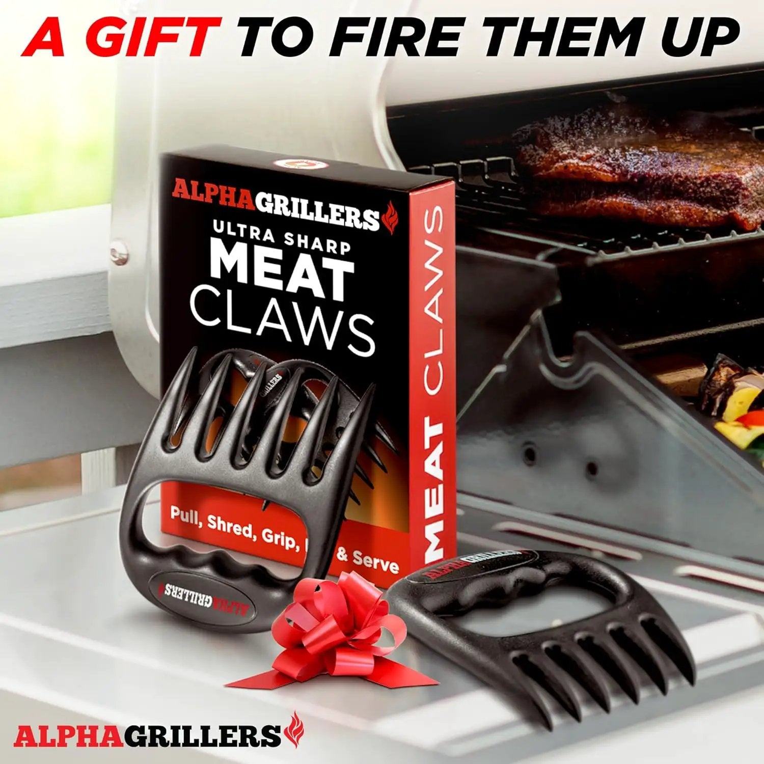 Alpha Grillers Meat Shredder Claws - Grilling Accessories Gifts for Men Dad Him Husband Son Boyfriend Birthday - BBQ Accessories Grill Puller for Cooking Shredding Barbecue Smoker Pulled Pork Chicken by GreenHaven Gardens