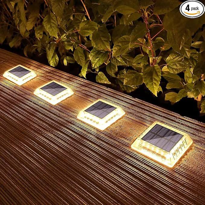 Lacasa Outdoor Solar Light, 4 Pack 30LM IP68 Waterproof Solar Garden Light Auto On/Off Solar Lighting for Stairs Paths Paths Paths Patio Deck Dock, Warm White 2700K by GreenHaven Gardens