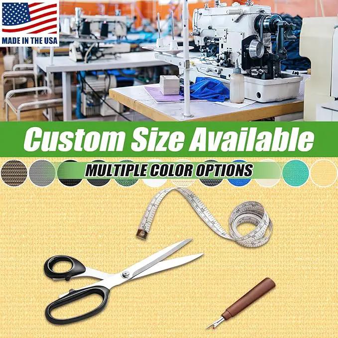 Outdoor 90% Sun Shade Cloth with Grommets, 8 X 20 FT Pergola Shade Cover for Garden Patio Carport Kennel Swimming Pool, Sand (We Make Custom Size) by GreenHaven Gardens