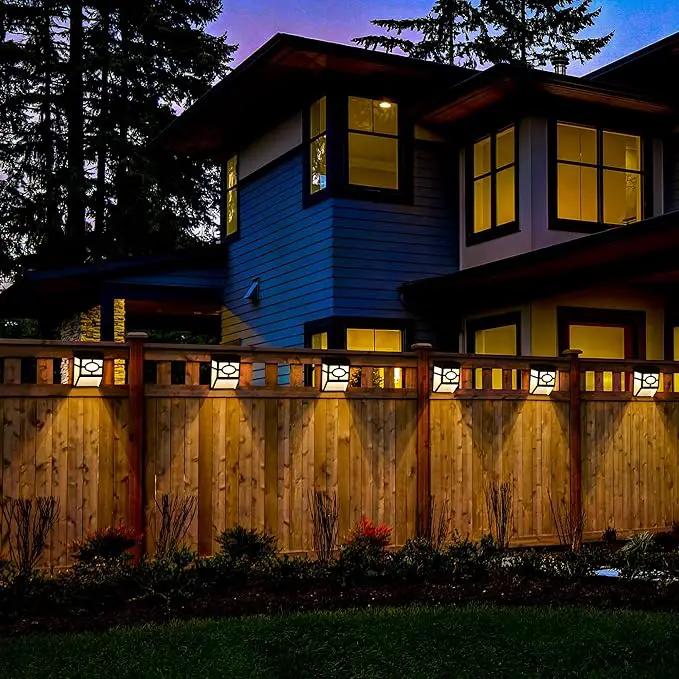 Solpex Solar Deck Lights,Solar Fence Lights, 2 Modes Christmas Decoration Lights,Unique Pattern, Waterproof Automatic Outside, Deck, Patio, Stairs, Yard, Steps, Path & Driveway (RGB & Black 8-Pack) by GreenHaven Gardens