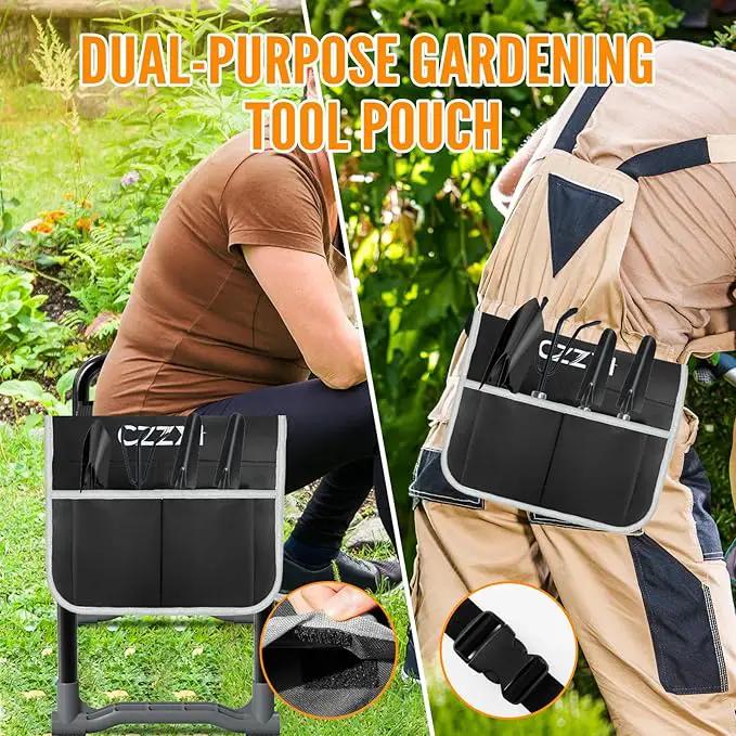 Garden Kneeler and Seat, Wider and Thicker Kneeling Pad Heavy Duty Gardening Stool with Gardening Tool Pouch and Bag, Garden Bench/Chair Gifts for Women, Seniors by GreenHaven Gardens