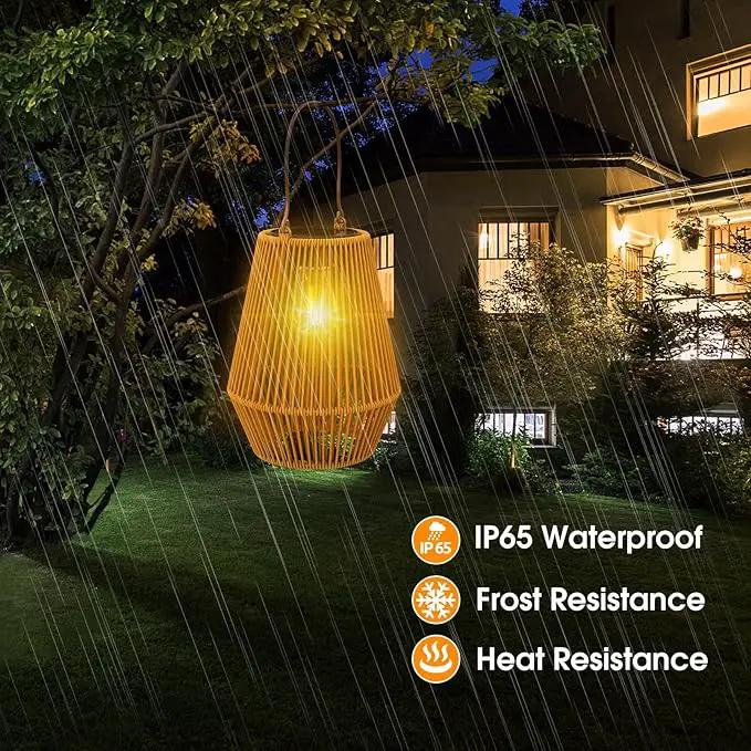 Solar Lanterns Outdoor, KagoLing Solar Hanging Lantern Lights Decorative Christmas Light for Garden Patio Courtyard Lawn, HANDLAN-01 by GreenHaven Gardens