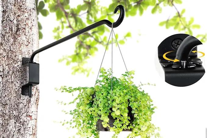 Qiang Ni Swivel Plant Hanger Bracket: Bird Feeder Hanger for Outdoor Wall Mount (16 - B-2pcs, 16 Inch) by GreenHaven Gardens