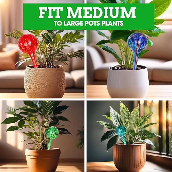 Besti Self-Watering Globes – 4-Pack Extra Large Watering Globes for Plants – Automatic Watering System for Potted Plants – Holds 380-400ml, Waters Plants Up to 2 Weeks (Set of 4 Extra Large) by GreenHaven Gardens