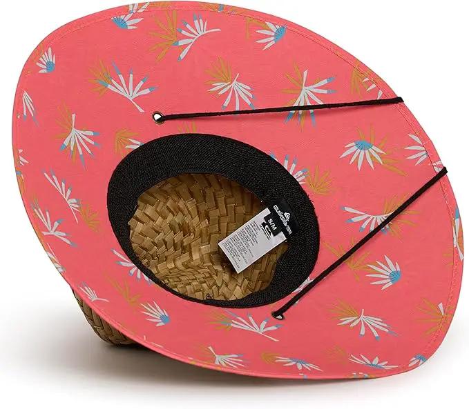 Quiksilver Men's Wide Brim Outdoor Lifeguard Straw Sun Hat