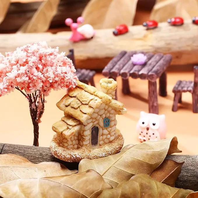 Skylety 64 Pieces Miniature Garden Accessories Mini Animals Miniature Ornament Kit Animal Figurines Miniature Micro Landscape Accessories for Dollhouse Decoration Plant House Decor by GreenHaven Gardens