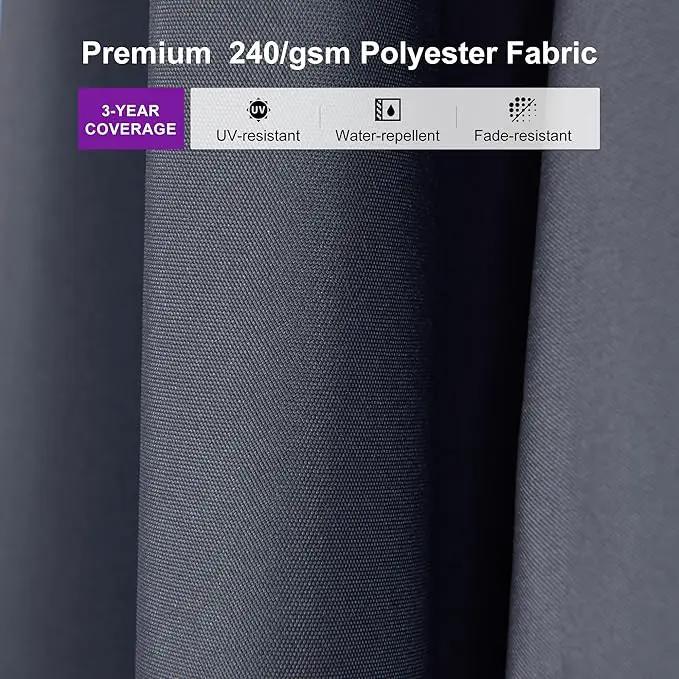 PURPLE LEAF 9' × 9' Patio Cantilever Umbrella with Base Outdoor Square Adjustable Offset Umbrellas with 360-degree Rotation and 8 Heavy Duty Metal Ribs for Garden Deck Pool Grey by GreenHaven Gardens