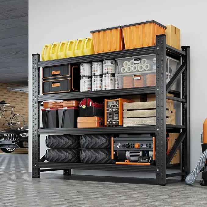 Yizosh 48" W Metal Garage Storage Shelves,Heavy Duty Adjustable Steel Organization Shelving,Utility Rack Shelf,48" W x 24" D x 69" H for Basement,Warehouse,Industrial by GreenHaven Gardens