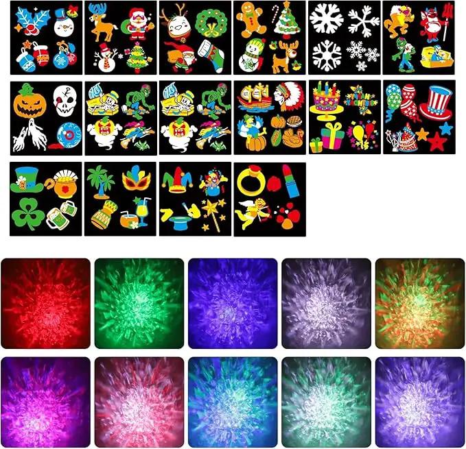 Slide Show Outdoor Holiday Projector, 2 in 1 Water Wave Outside Projector Lights Halloween Christmas, St. Patrick's Day Decoration, Eid Mubarak Kareem Festival Decorations, Easter Decorations by GreenHaven Gardens