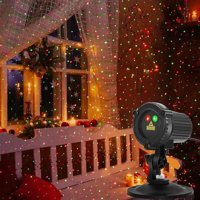 Christmas Laser Lights Outdoor,Red and Green Moving Outdoor Laser Light, Waterproof Garden House Decoration Laser Christmas Lights by GreenHaven Gardens