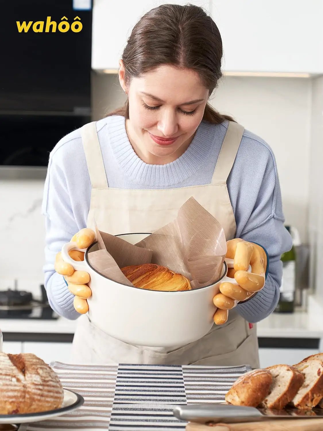 LANON Protection Wahoo Liquid Silicone Smoker Oven Gloves, Food-Contact Grade, Heat Resistant Gloves for Cooking, Grilling, Baking, Yellow, XXL/11 by GreenHaven Gardens