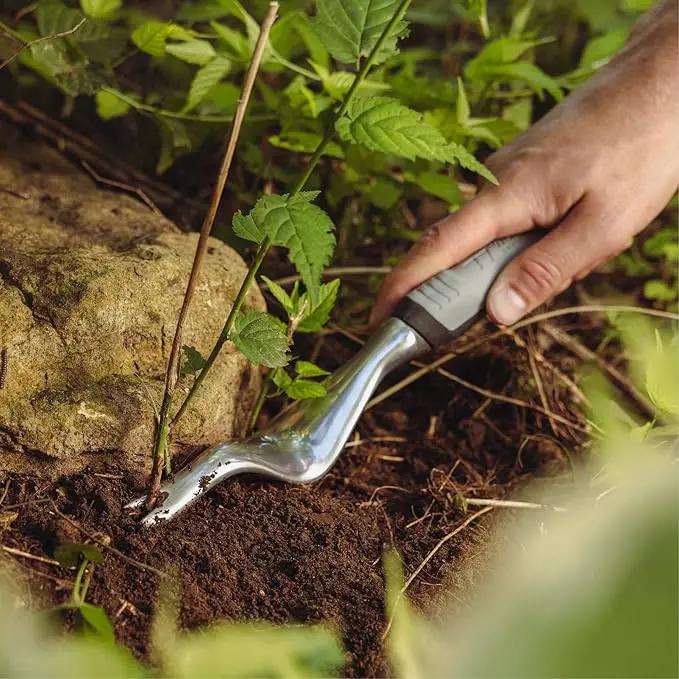 Woodland Tools Heavy Duty Garden Weeder – Manual Weed Puller Tool with Anodized Aluminum Blade & Ergonomic Grip – Root Remover for Dandelions, Thistles, & Taproots – Lawn & Flower Bed Weeding Tool by GreenHaven Gardens