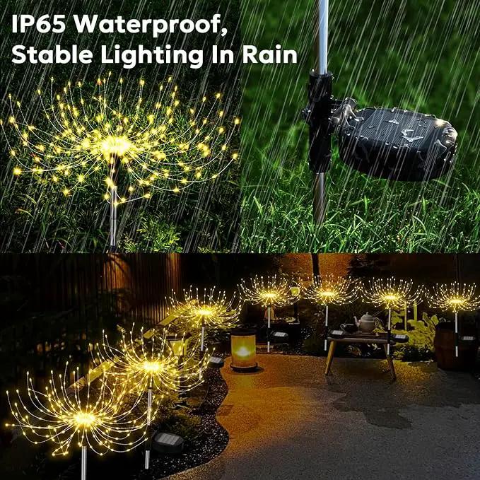 Solar Outdoor Lights Outdoor Waterproof 200 LED Firework Light Solar Powered Sparkles Landscape Fairy Light Outside Decorations Lights for Yard Patio Pathway Lawn Party Decoration, 8 Pack by GreenHaven Gardens