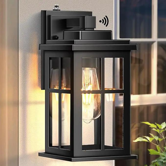 Outdoor Wall Lights Dusk to Dawn, Black Lights for House, Waterproof Exterior Lighting Fixtures, Outdoor Light Fixture with Tempered Glass for House, Porch, Garage, Doorway by GreenHaven Gardens