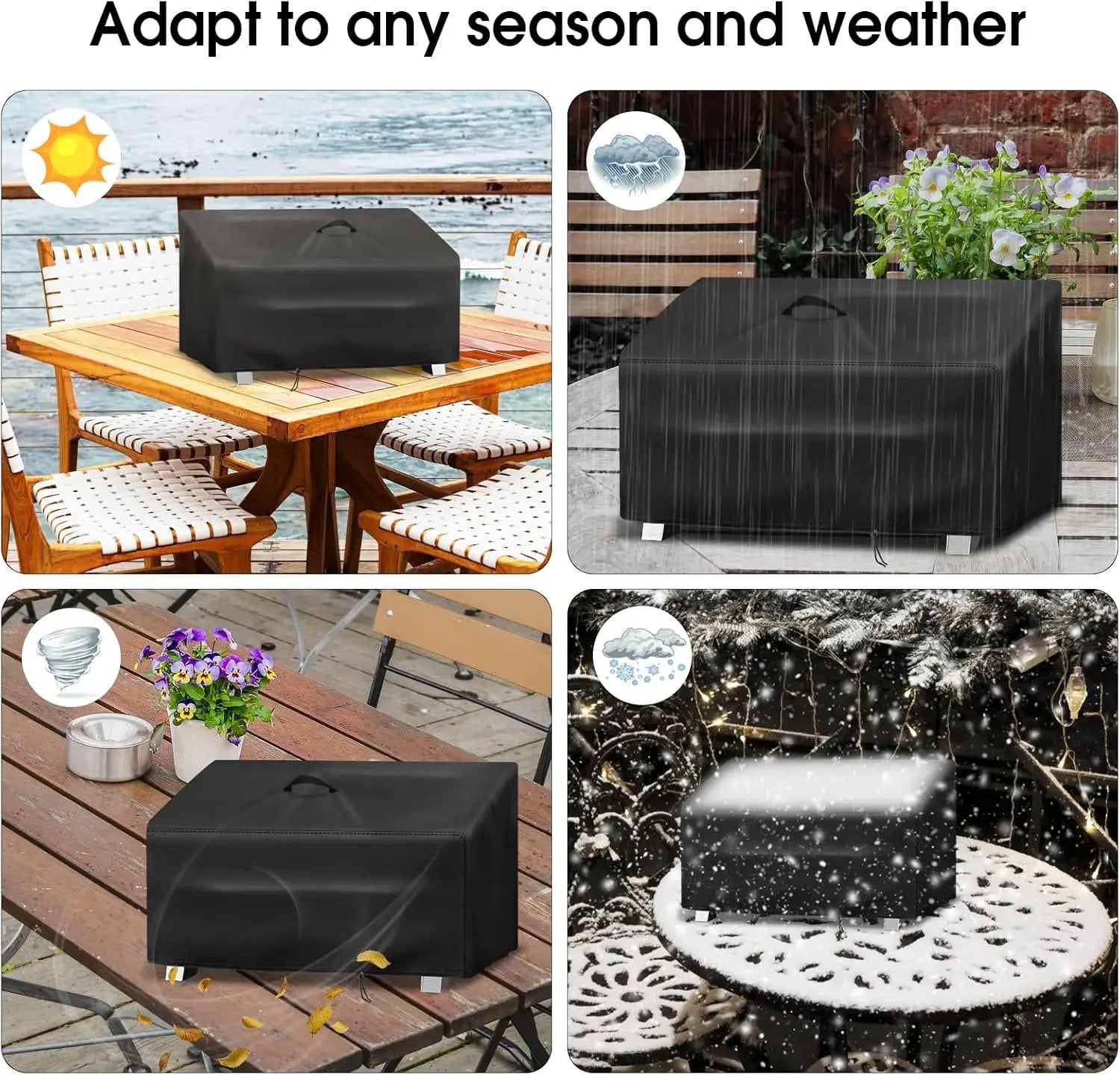 Grill Cover for Pit BOSS 10697 Table Top Wood Grill, Waterproof Gas BBQ Cover Protective Cover for Portable Smoker- 19" D x 24" W x 15" H, Black by GreenHaven Gardens